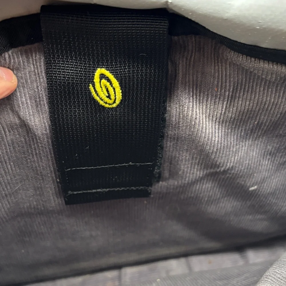 Timbuk2 Black Messenger Bag with Yellow Logo